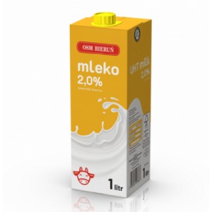 Pienas UAT 2%, 1 L